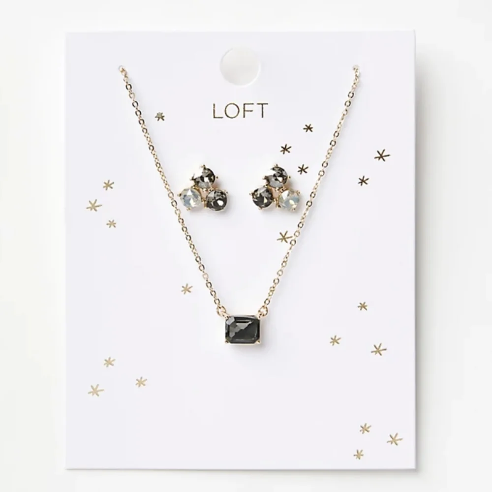 LOFT Earring and Necklace Set - Picture 1 of 8